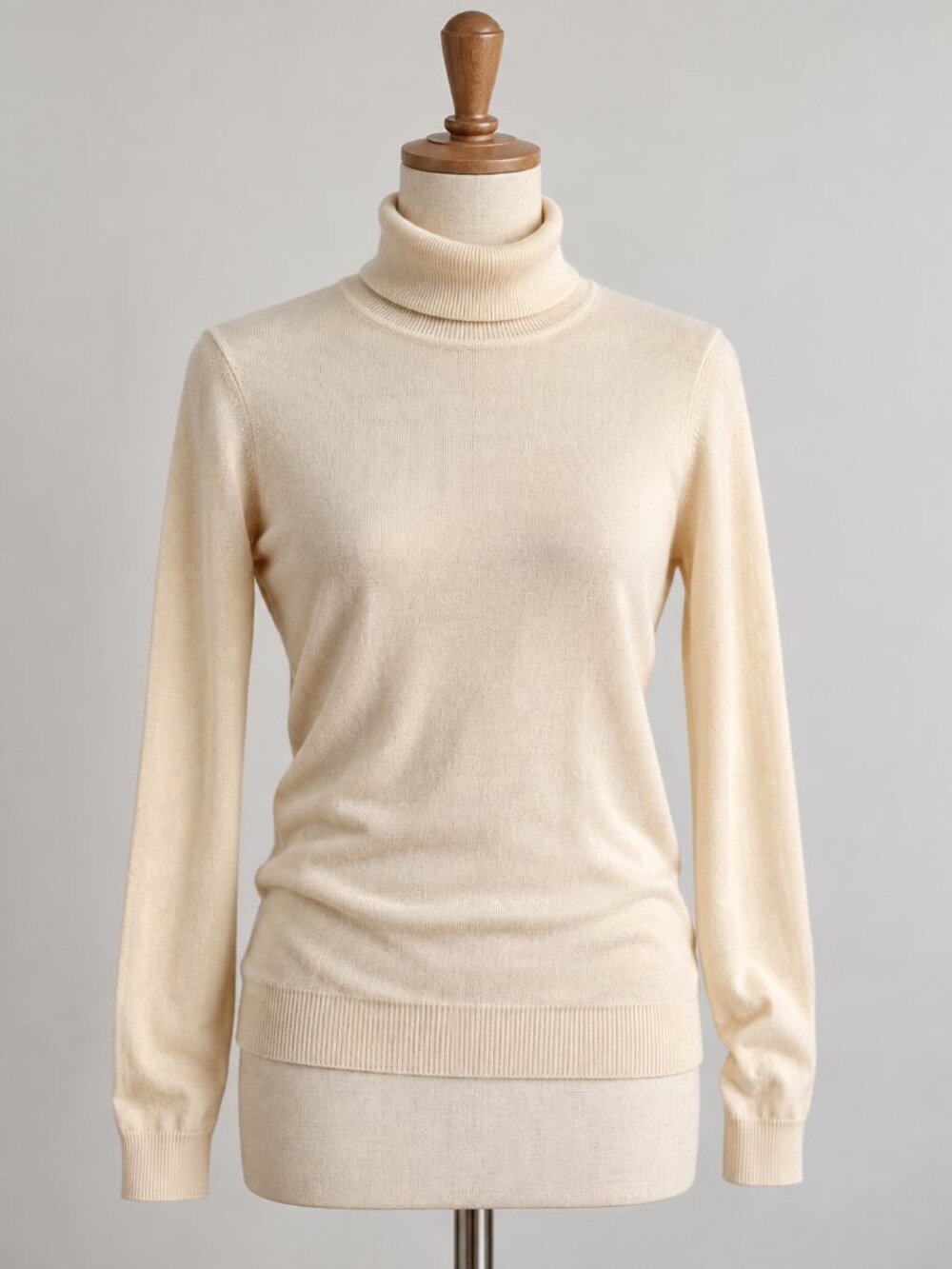 Vintage Brooks Brothers Women's S Yellow Merino Wool Silk Cashmere Turtleneck